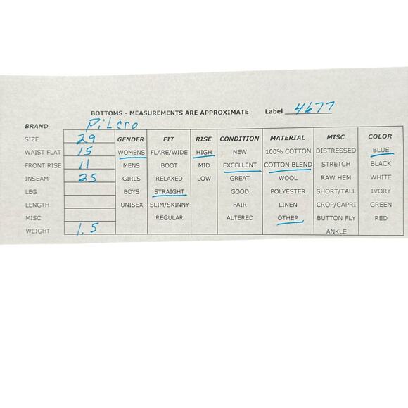 Pilcro and the Letterpress Blue Straight Leg Jeans - Picture 9 of 9